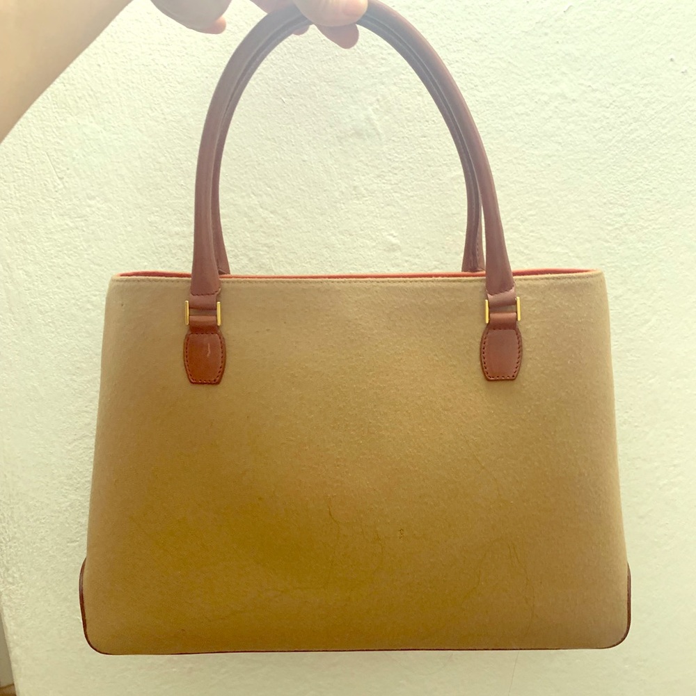Kate Spade Beige Wool Blend Tote